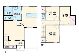 静岡県浜松市中央区三島町【一戸建】の間取り