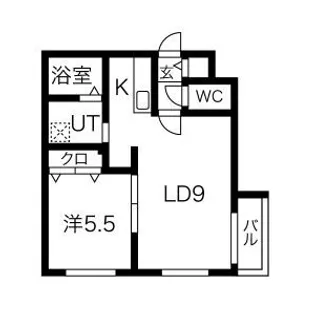 calme令北8条【2階】の間取り