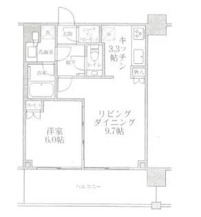 東京都新宿区西新宿5【マンション】の間取り