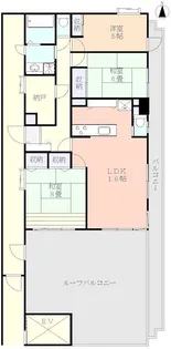 エステート川口【5階】の間取り