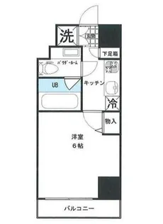 アジールコート中幸【6階】の間取り
