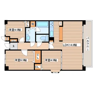 ロイヤルパレス長町南II【3階】の間取り