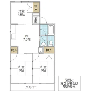 ドエル西原 B棟【1階】の間取り