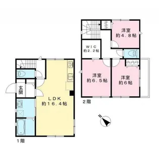 千葉県千葉市稲毛区園生町【一戸建】の間取り