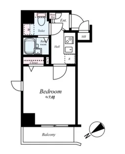 ガラ・シティ五反田【3階】の間取り