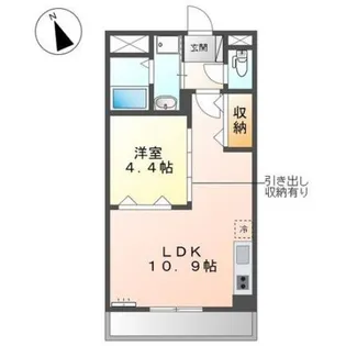 1LDKの間取り画像