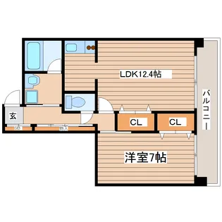 スパシアス榴ヶ岡公園【2階】の間取り
