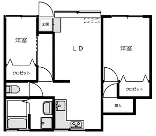 本牧町1丁目アパート【1階】の間取り