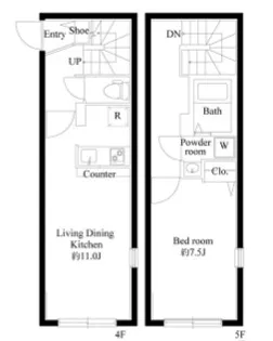プロスパー飯田橋の間取り