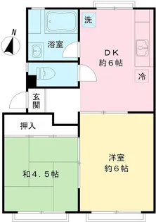 ドミール大沢【1階】の間取り