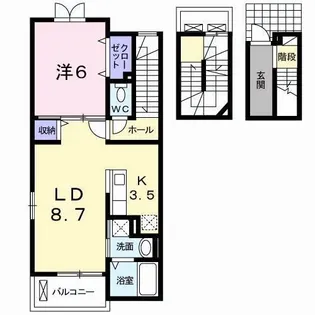 東京都八王子市本町【アパート】の間取り