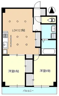 パレスプラザエノモト【2階】の間取り