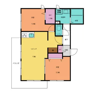 クレール鎌倉【2階】の間取り