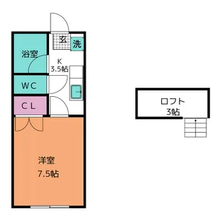 コーポサンパレス【2階】の間取り