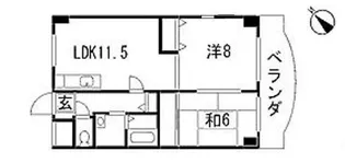 リバーサイド西口【4階】の間取り