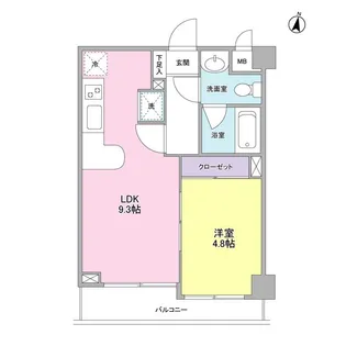 ボヌール都立大学壱番館【2階】の間取り