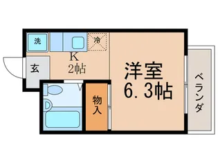 レザン四条大宮【3階】の間取り