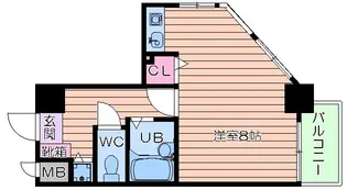 リーガル北梅田【10階】の間取り