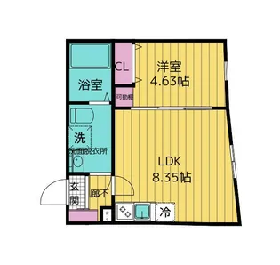 クリオ ラモード神楽坂【4階】の間取り