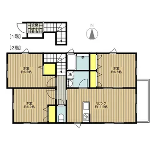 シャーメゾンフィオーレ【2階】の間取り