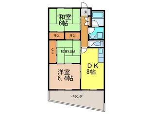ラパ-ス【1階】の間取り