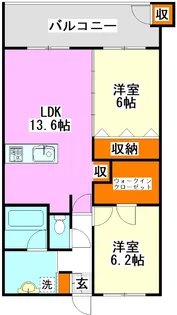 福岡県飯塚市幸袋【マンション】の間取り