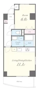 クレール小石川【3階】の間取り