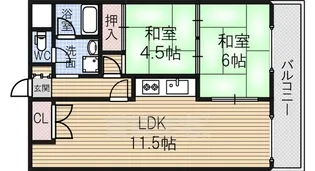 メゾンプラセール【2階】の間取り