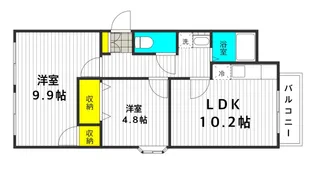 シャルル四条畷駅前【2階】の間取り