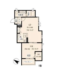 THE RESIDENCE(本駒込)【1階】の間取り