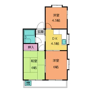 コーポ栗見坂【1階】の間取り