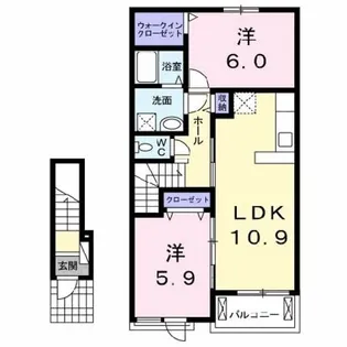 ペンティーオ小田倉 C館【2階】の間取り
