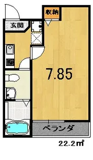 サントス堀川紫明【4階】の間取り