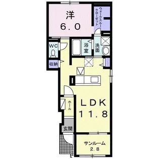 シャルマンコート太田 K【1階】の間取り