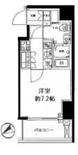 GENOVIA浅草橋green veil【8階】の間取り