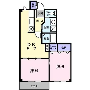 ラフィネA・B【1階】の間取り