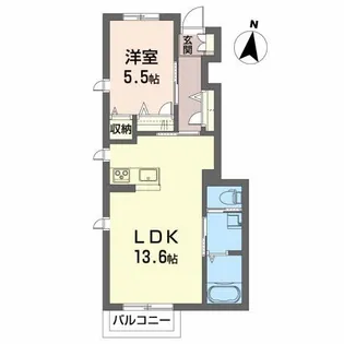 ヴィラ緑生【1階】の間取り