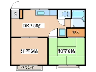 ファレノハイツI【2階】の間取り