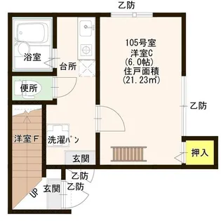 リヴィエール綾瀬【1階】の間取り