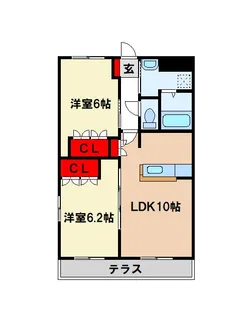 エスポア・パルティール【1階】の間取り