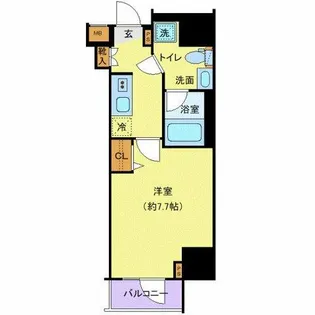 ヴァレッシア上野NorthCity II【7階】の間取り
