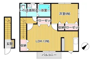 キャスケードD棟【2階】の間取り