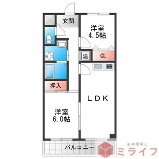 メゾンエスポアール【6階】の間取り