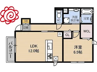 グランシャリオII【1階】の間取り