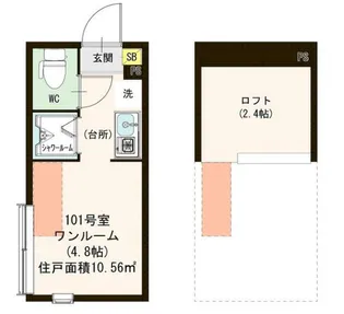 ハーモニーテラス浜田山【1階】の間取り