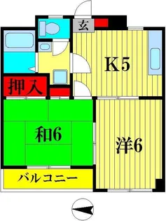 ジュネス亀有【2階】の間取り