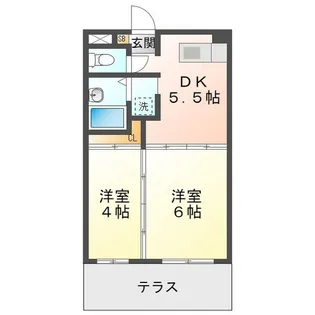リバージュ中菰野【1階】の間取り