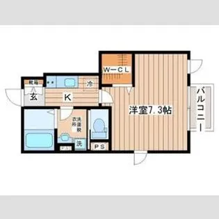 ル ソレイユII【1階】の間取り