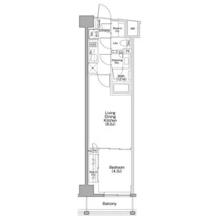 ザ・パークハビオSOHO代々木公園【3階】の間取り