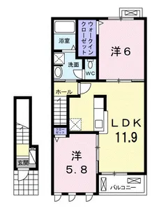 アラベスク【2階】の間取り